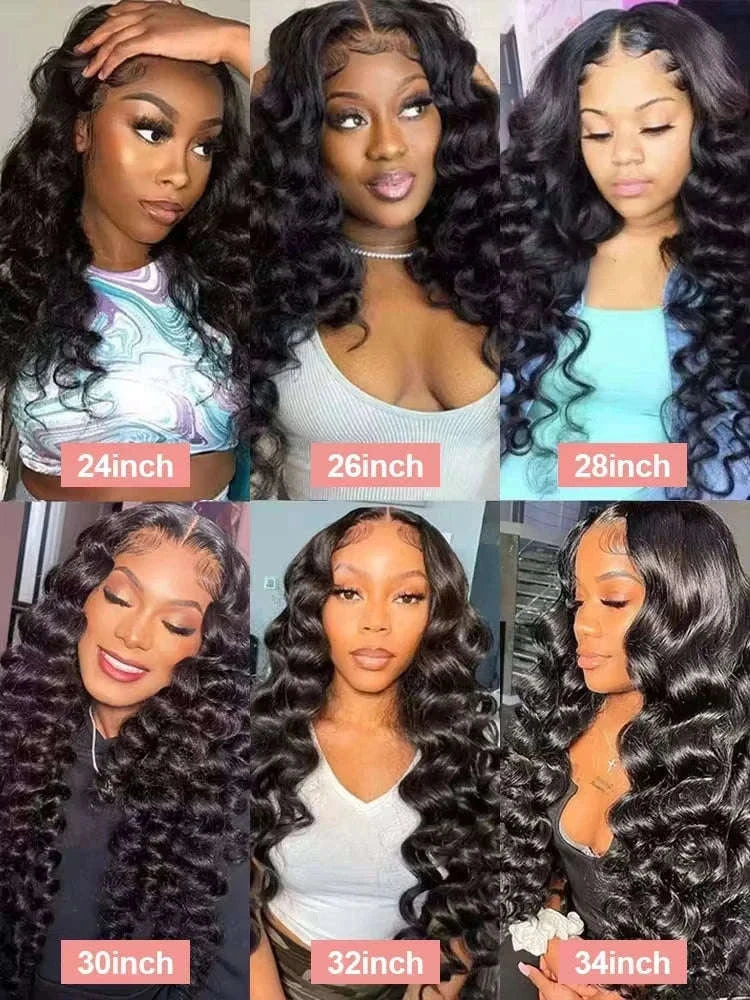 Loose Deep Wave HD Lace Frontal Human Hair Wig-13x6 HD Lace Wig / 220 Density / france|40inches
