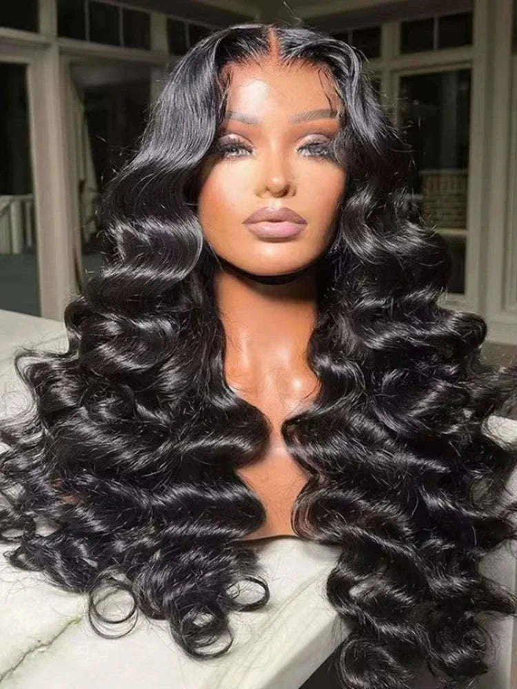 Loose Deep Wave HD Lace Frontal Human Hair Wig-13x6 HD Lace Wig / 220 Density / france|40inches