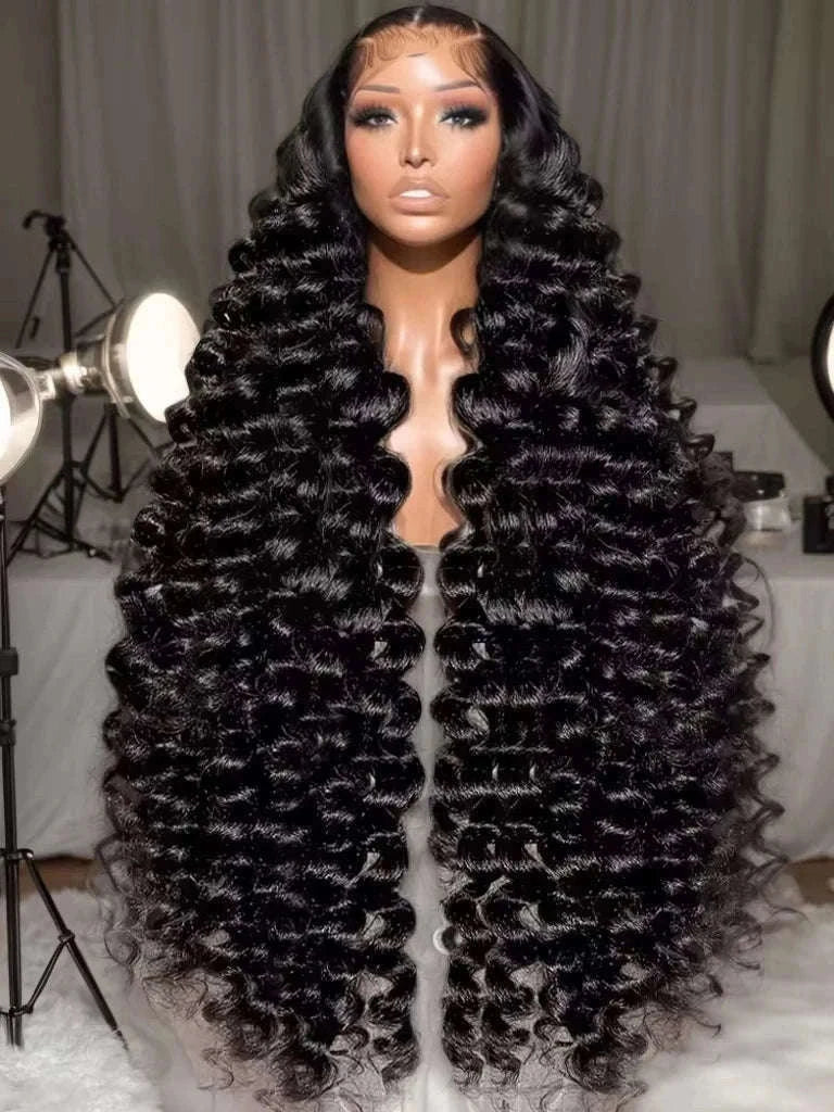 Loose Deep Wave HD Lace Frontal Human Hair Wig-13x6 HD Lace Wig / 220 Density / france|40inches