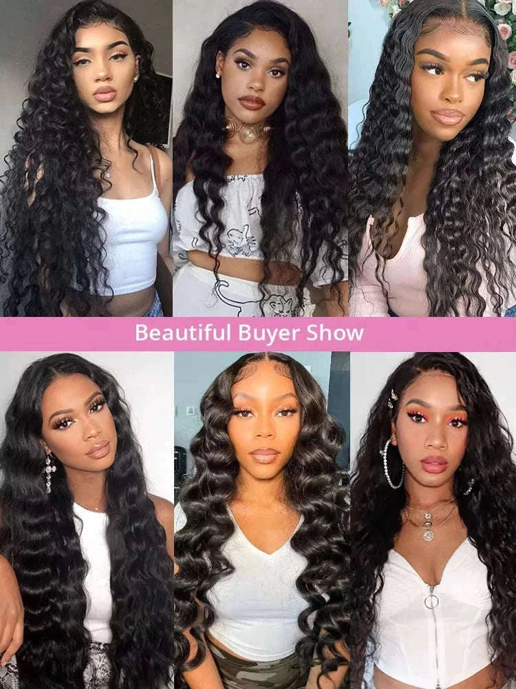 Loose Deep Wave HD Lace Frontal Human Hair Wig-13x6 HD Lace Wig / 220 Density / france|40inches