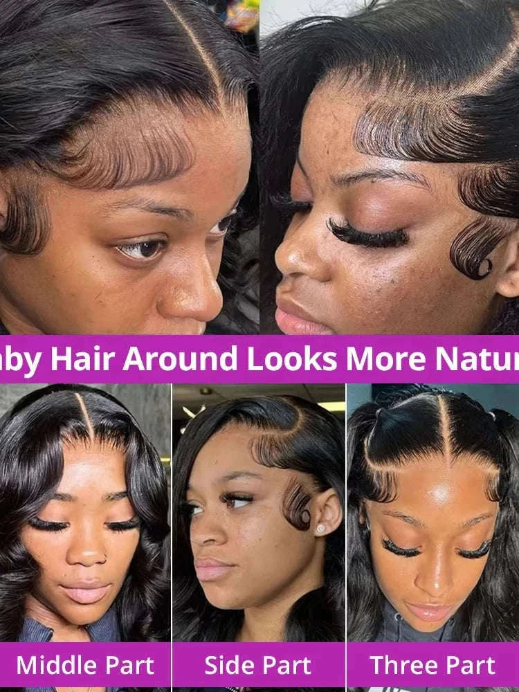 Loose Deep Wave HD Lace Frontal Human Hair Wig-13x6 HD Lace Wig / 220 Density / france|40inches