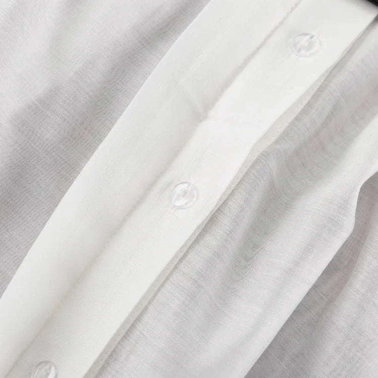 Loose Fit Chiffon Collared Shirt with Flare Sleeves for Women-Pink / S