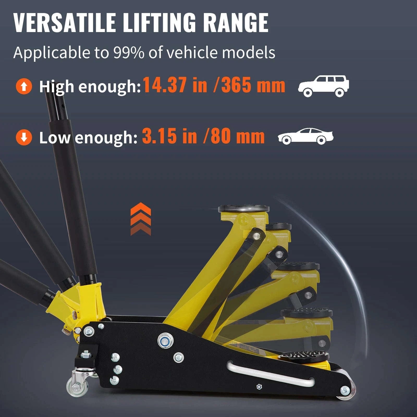Low Profile Floor Jack 1.5-3 Ton Aluminum Steel Hydraulic Dual Pump-1.5 Ton / spain