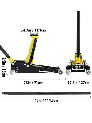Low Profile Floor Jack 1.5-3 Ton Aluminum Steel Hydraulic Dual Pump-1.5 Ton / spain