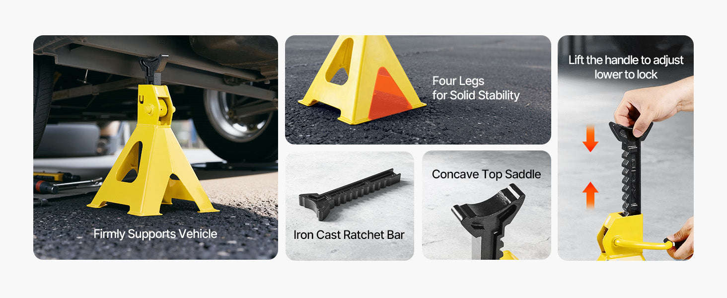 Low Profile Floor Jack with Stands, Steel Hydraulic Car Lift-2T / Canada