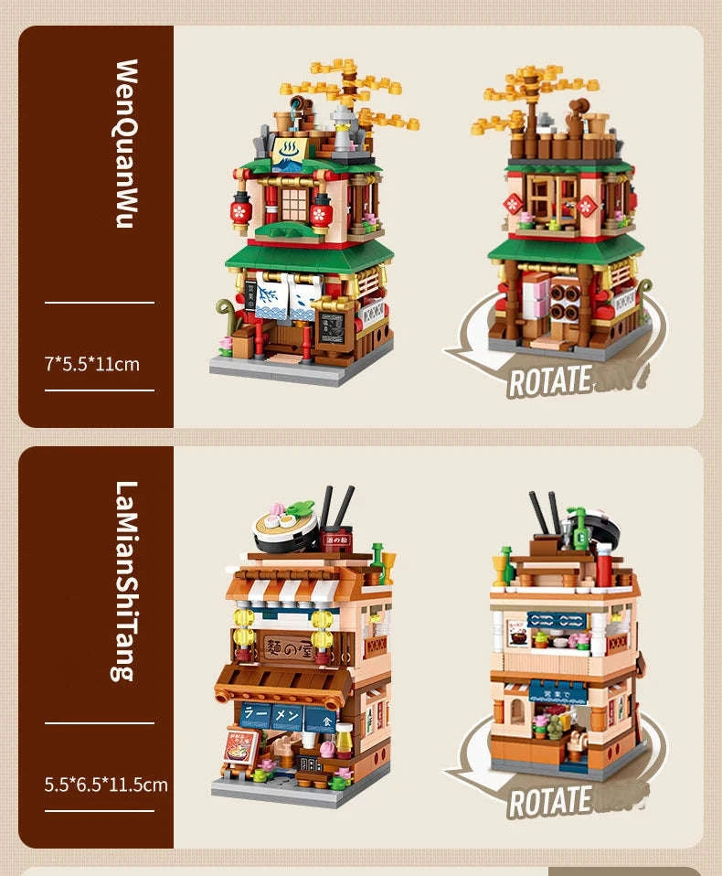 LOZ Mini Street View Building Blocks – Japanese Shop Series-With box