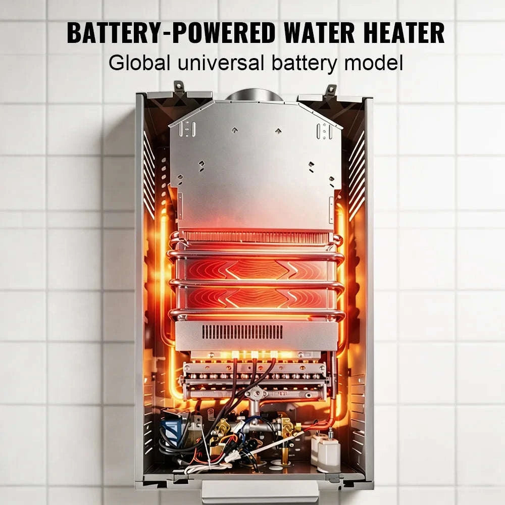 LPG Portable Tankless Water Heater with Digital Display-6L 12KW White / CZECH REPUBLIC