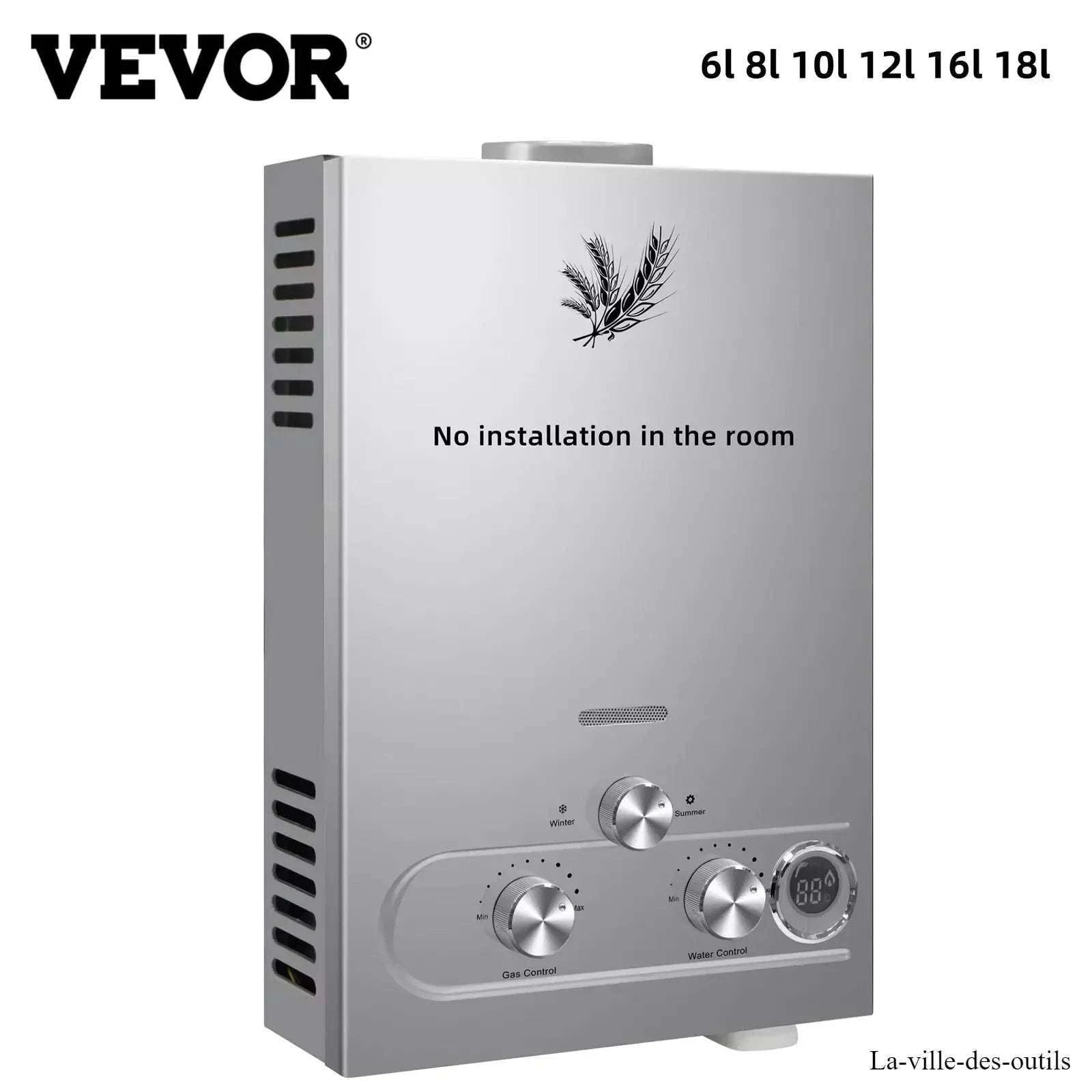 LPG Tankless Gas Water Heater 6L–18L Instant Outdoor Shower-12KW  6L / United States