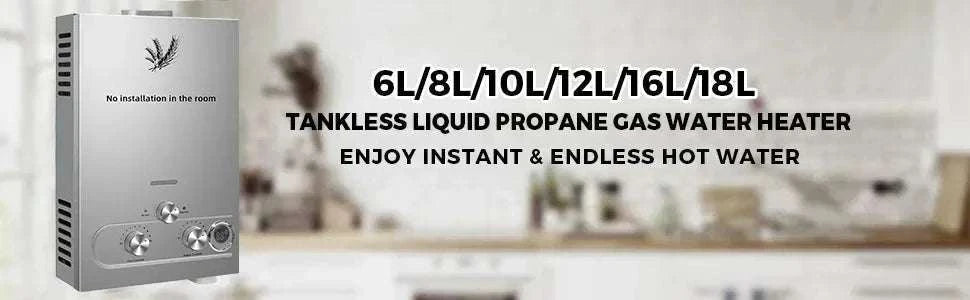 LPG Tankless Gas Water Heater 6L–18L Instant Outdoor Shower-12KW  6L / United States