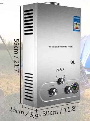 LPG Tankless Water Heater with Shower Kit-CZECH REPUBLIC / 32KW 16L white