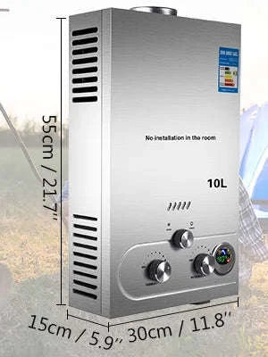 LPG Tankless Water Heater with Shower Kit-CZECH REPUBLIC / 32KW 16L white