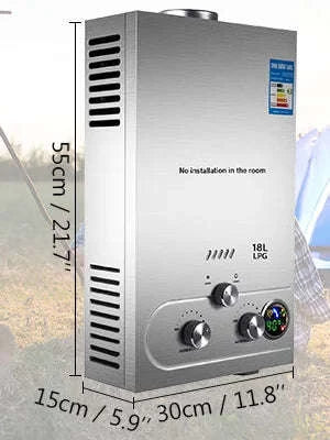 LPG Tankless Water Heater with Shower Kit-CZECH REPUBLIC / 32KW 16L white