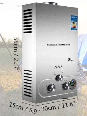 LPG Tankless Water Heater with Shower Kit-CZECH REPUBLIC / 32KW 16L white