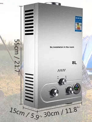 LPG Tankless Water Heater with Shower Kit-CZECH REPUBLIC / 32KW 16L white