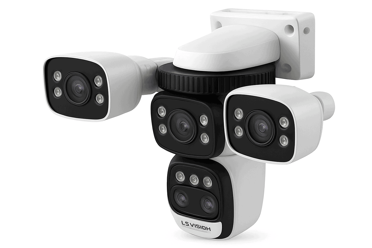 LS VISION 20MP Three-Screen WiFi Security Camera with 10× Zoom-10K 10xZoom Add 128G / EU Plug / CHINA