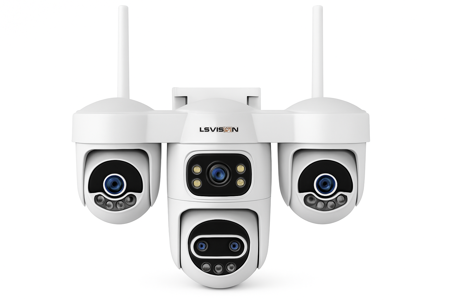 Four-Screen 10X Zoom PTZ WiFi Surveillance Camera