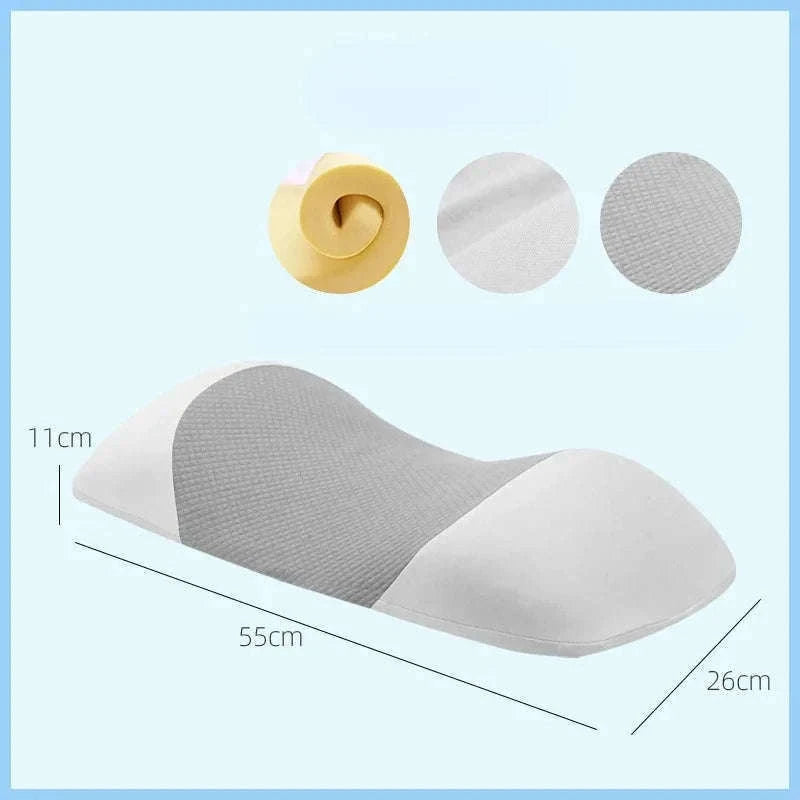 Lumbar Support Pillow for Lower Back Comfort and Rest-Gray / 55X26X11CM