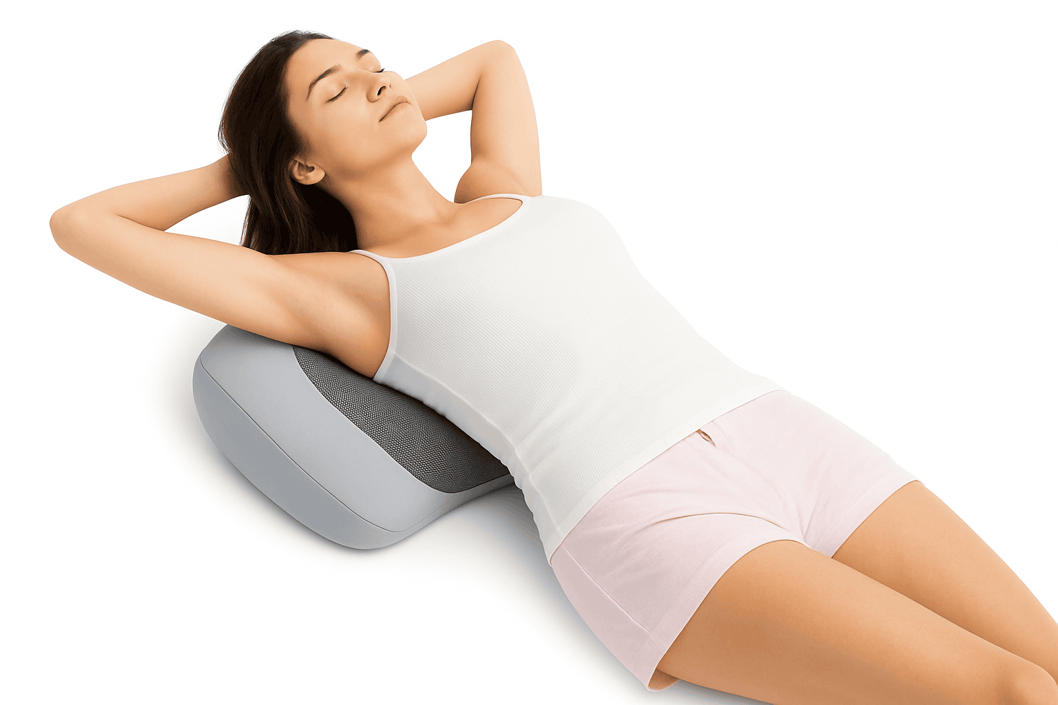 Lumbar Support Pillow for Lower Back Comfort and Rest-Gray / 55X26X11CM