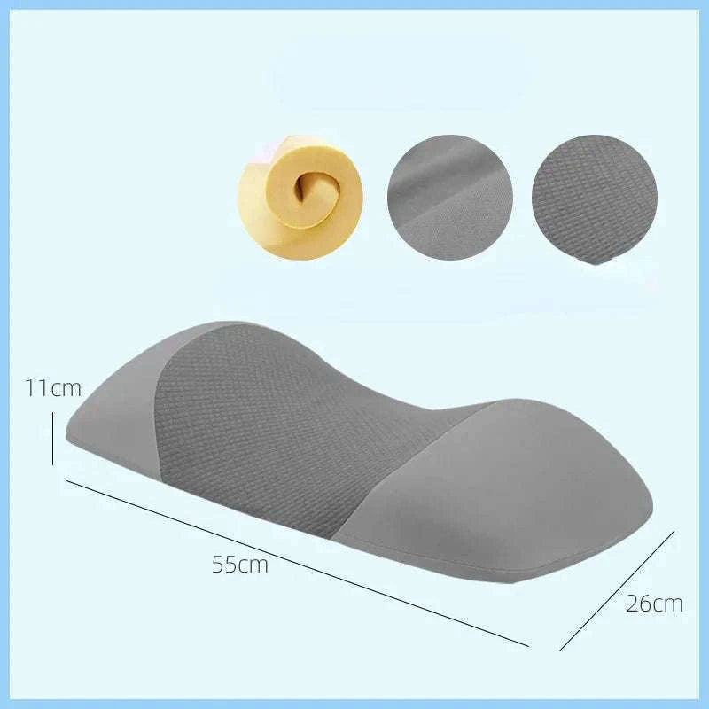 Lumbar Support Pillow for Lower Back Comfort and Rest-Gray / 55X26X11CM