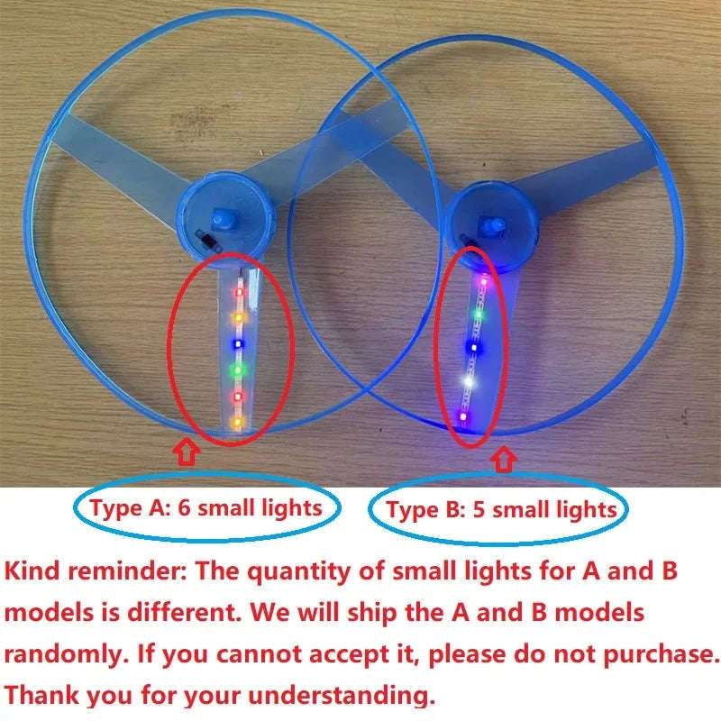 Luminous LED Flying Disc UFO Toy for Kids-1PCS random color