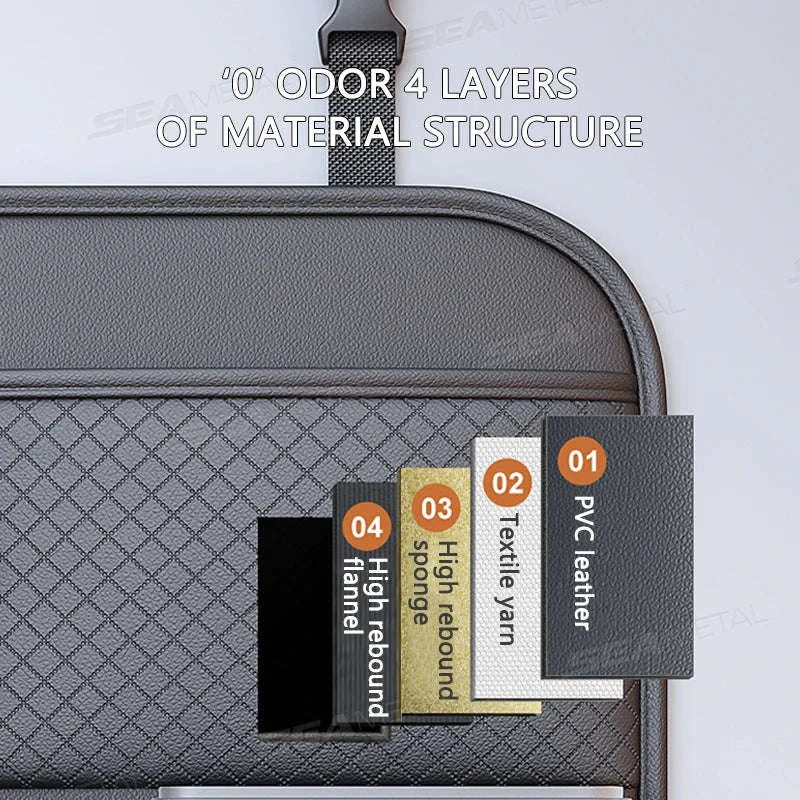 Luxury Car Seat Back Storage Bag Multifunction Backseat Organizer-Black