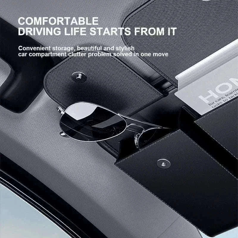 Luxury Car Sun Visor Organizer Multi-Pocket Storage Bag-1pc
