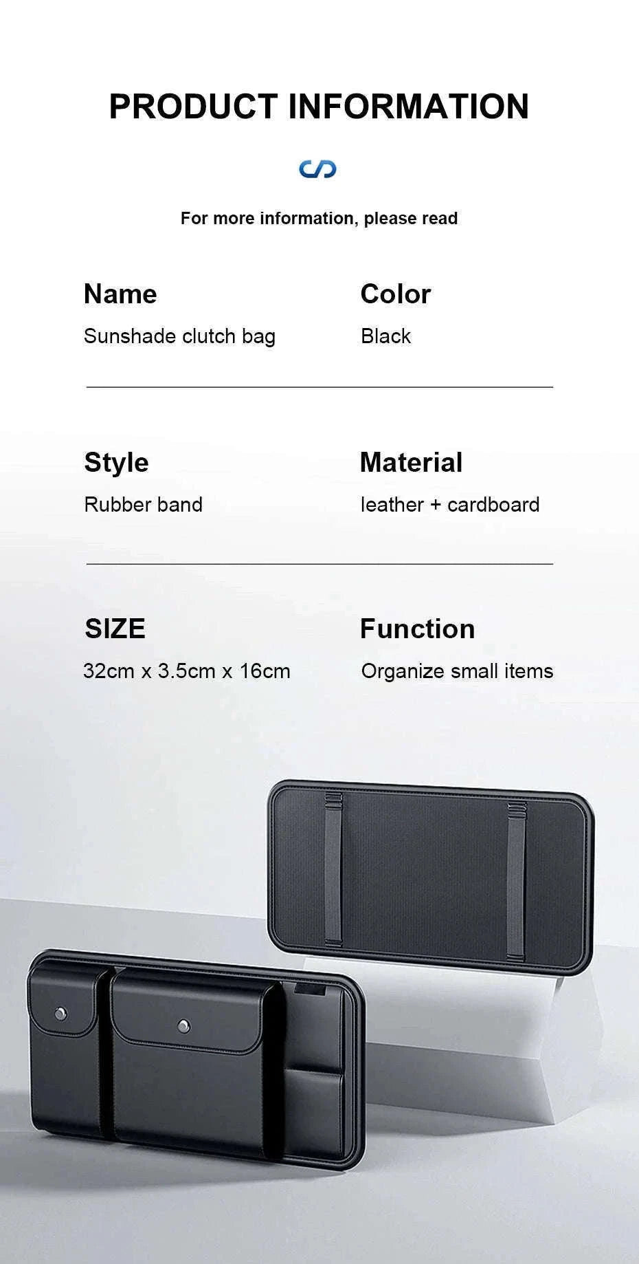 Luxury Car Sun Visor Organizer Multi-Pocket Storage Bag-1pc