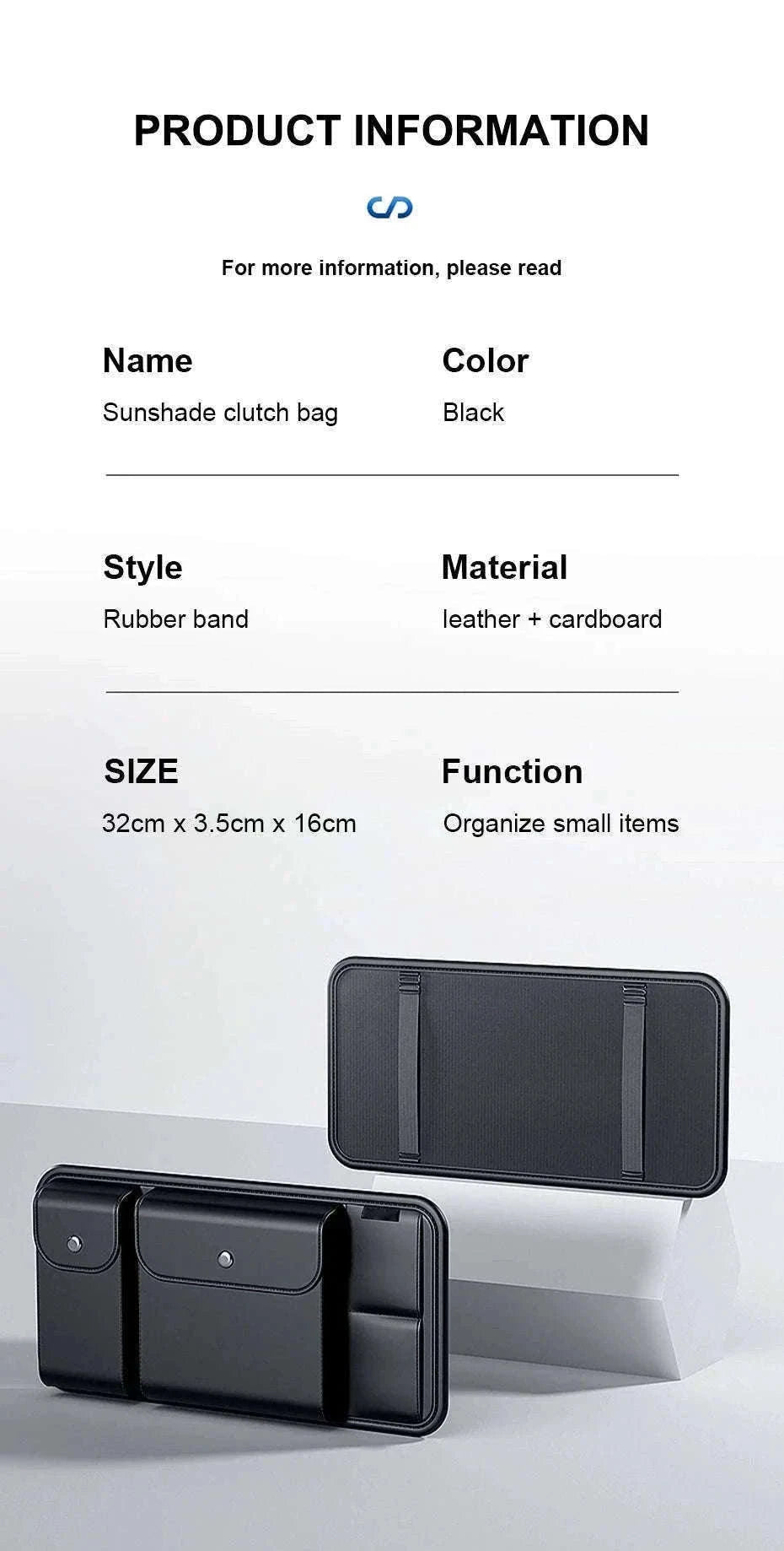 Luxury Car Sun Visor Organizer Multi-Pocket Storage Bag-1pc