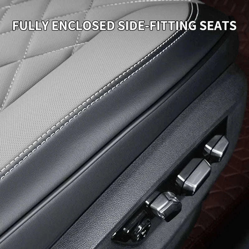 Luxury Full-Wrapped Car Seat Cover-gray rear x1