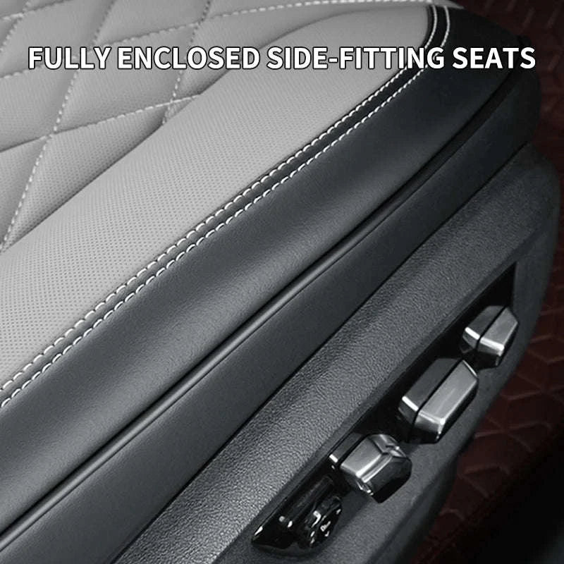 Luxury Full-Wrapped Car Seat Cover-gray rear x1