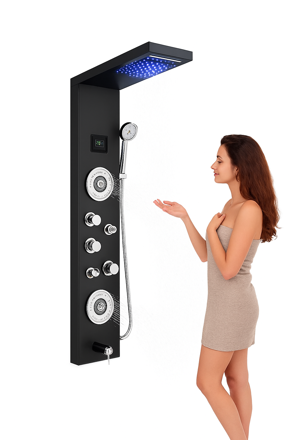 LED Shower Panel Massage Jet Shower System