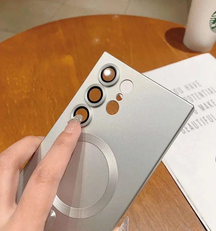 Luxury MagSafe Magnetic Case for Samsung Galaxy-White / For Samsung S20Plus