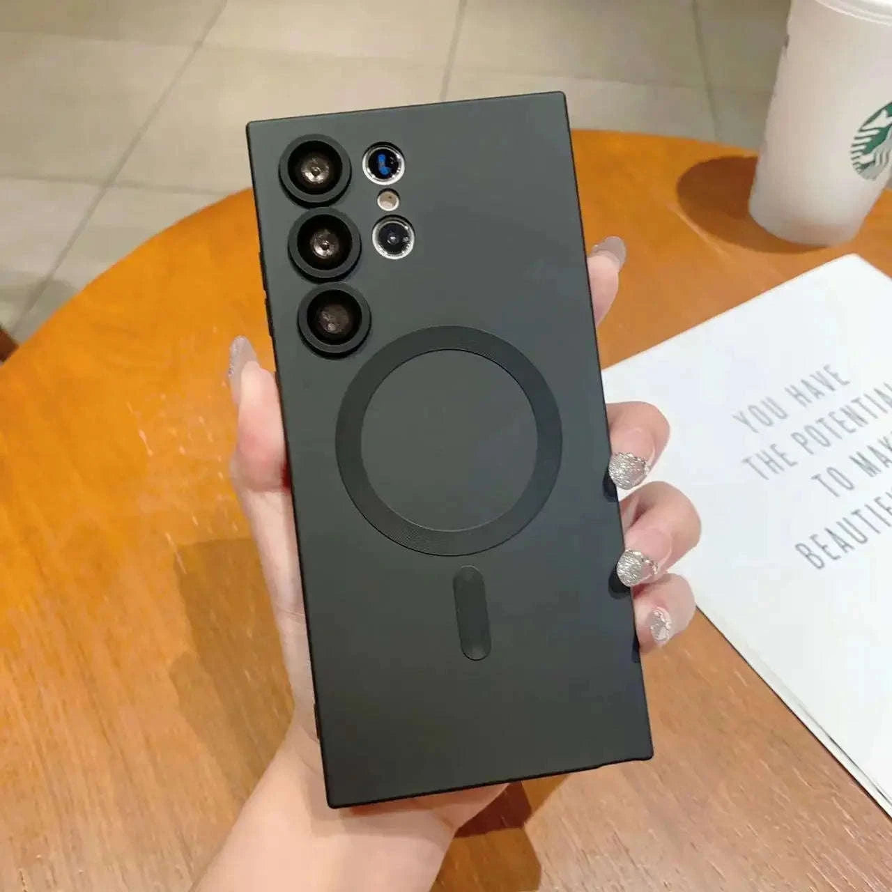 Luxury MagSafe Magnetic Case for Samsung Galaxy-White / For Samsung S20Plus