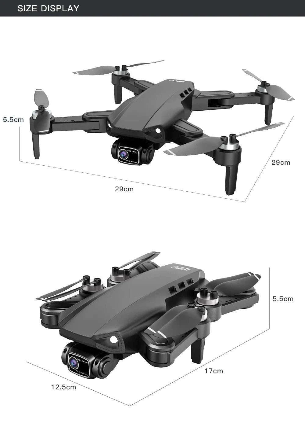 LYZRC L900 PRO SE GPS 4K Brushless Foldable Drone-SE Black 2 BATT FB