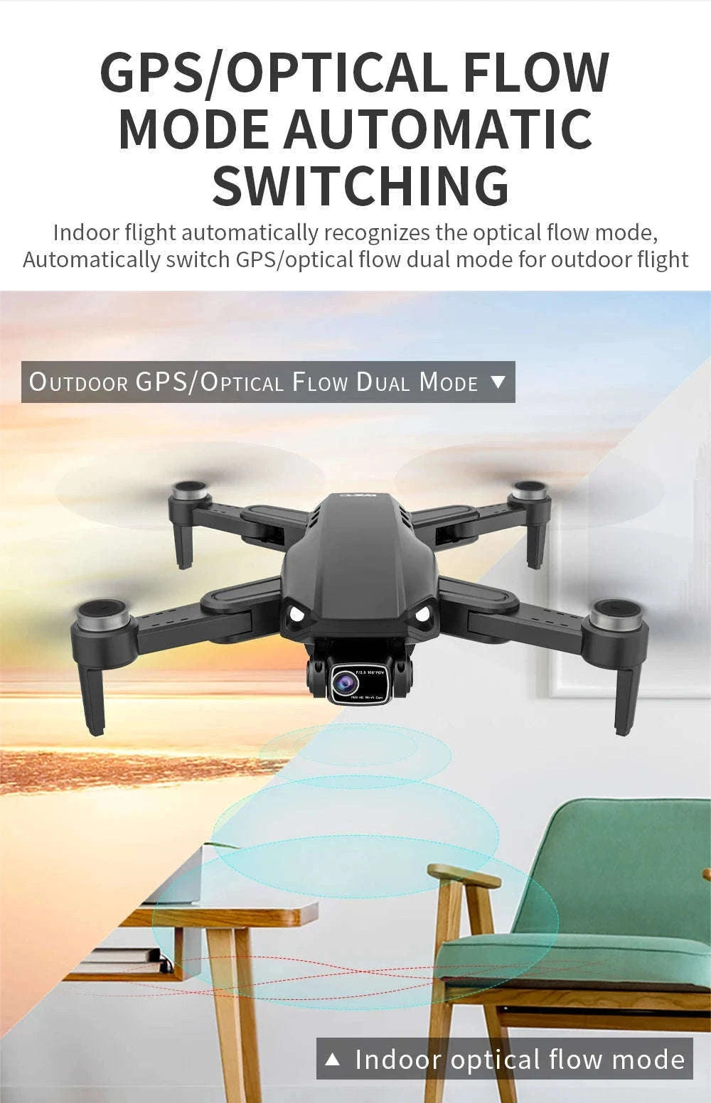 LYZRC L900 PRO SE GPS 4K Brushless Foldable Drone-SE Black 2 BATT FB