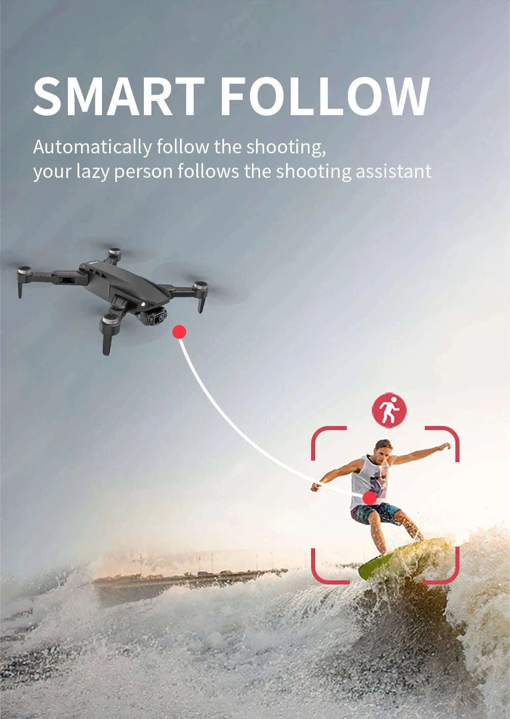 LYZRC L900 PRO SE GPS 4K Brushless Foldable Drone-SE Black 2 BATT FB