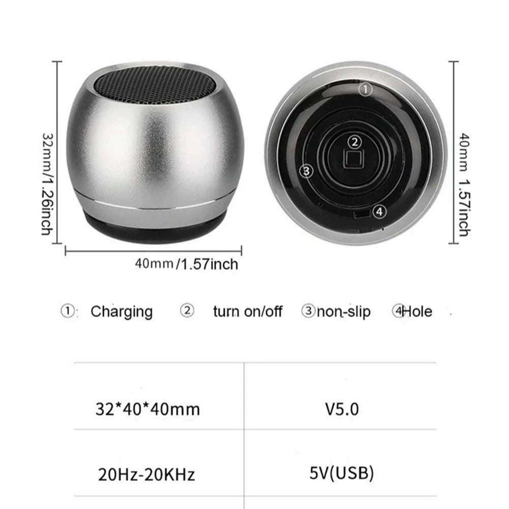 M1 Mini Portable Bluetooth Speaker-Silver