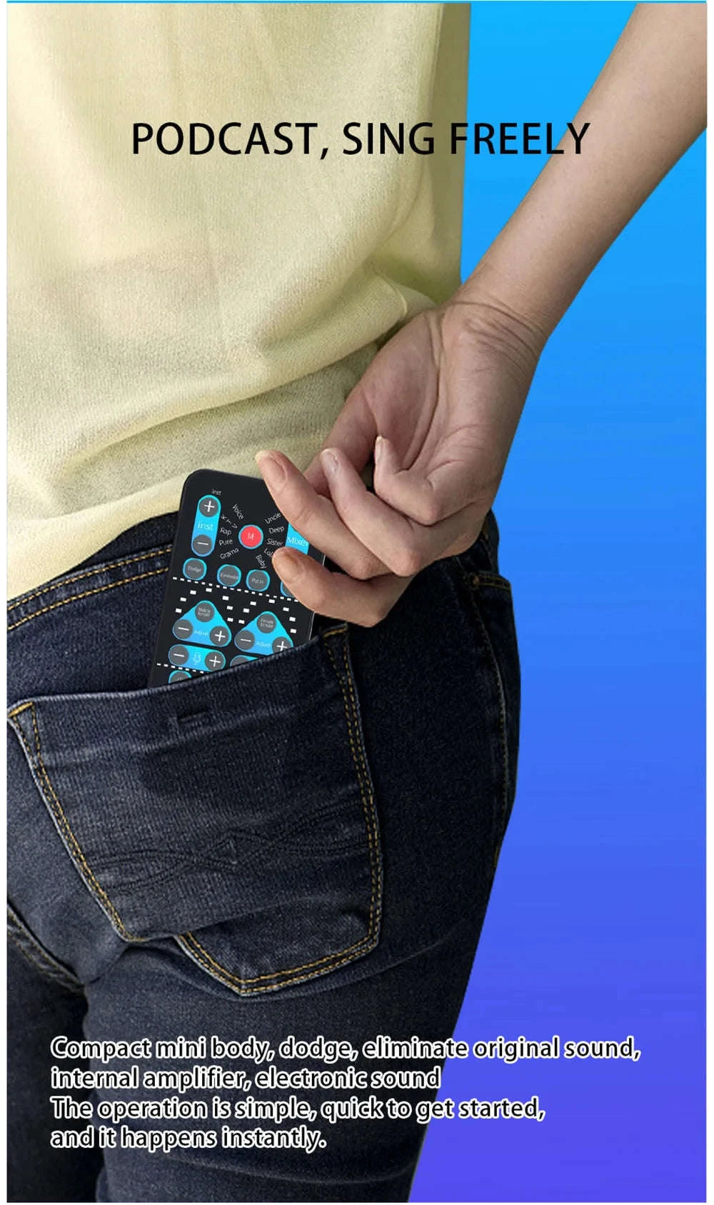 M10 Voice Changer Device with Karaoke & Multi‑Voice Effects-M10