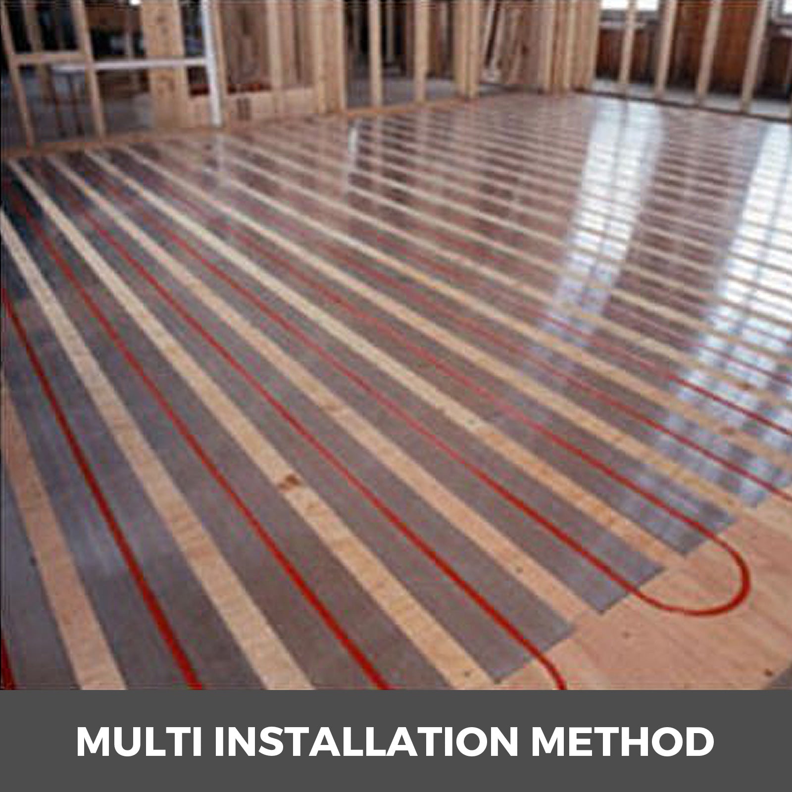 4FT Aluminum Heat Transfer Plates for 1/2" PEX Radiant Floor Heating