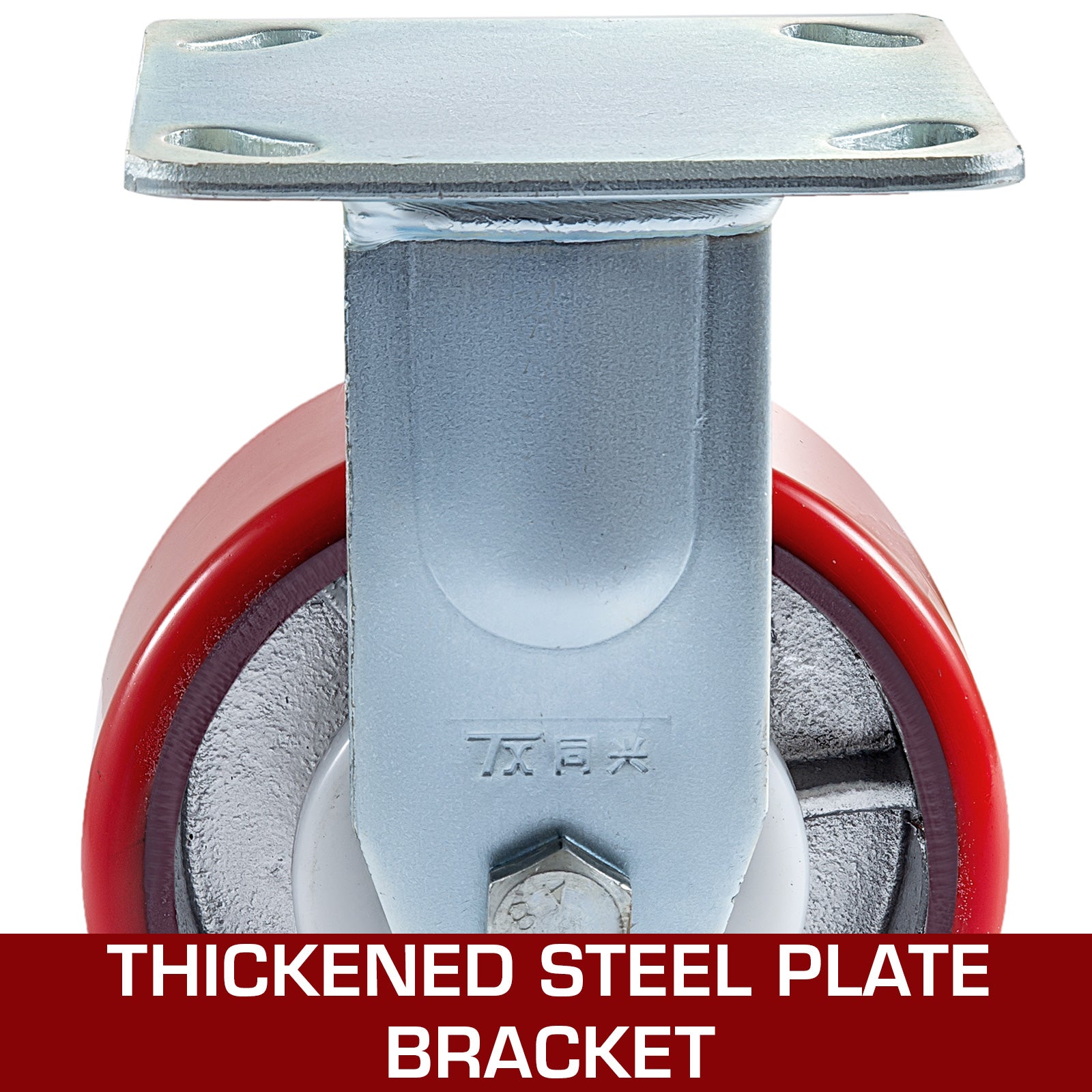 4 Pack Heavy Duty 6" Polyurethane Caster Wheels with Brakes