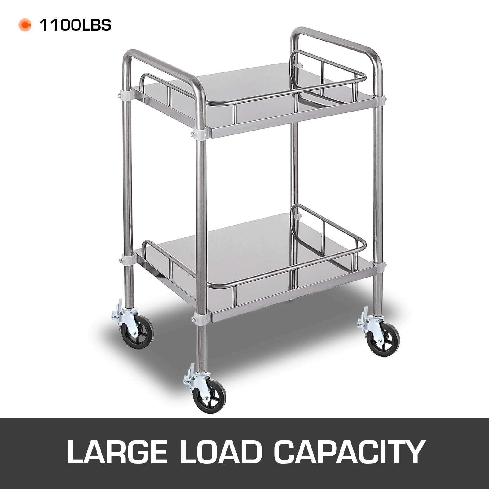 Heavy Duty 8" Scaffolding Swivel Casters Set with Dual Lock Brakes