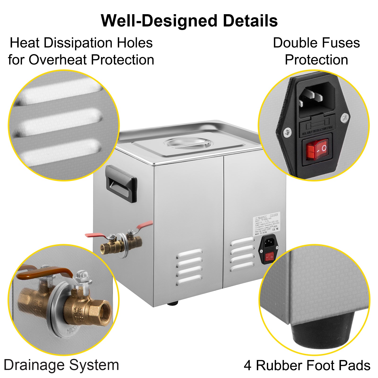 Ultrasonic Cleaner 10L / 30L Dual Frequency 28/40kHz with Heating