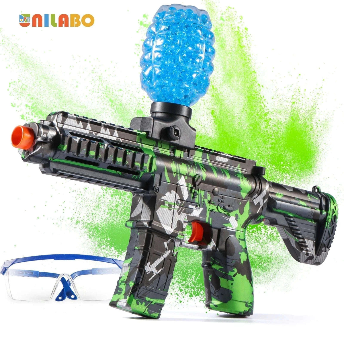 M416 Electric Ball Blaster Toy Gun with Foam Ball Action-green