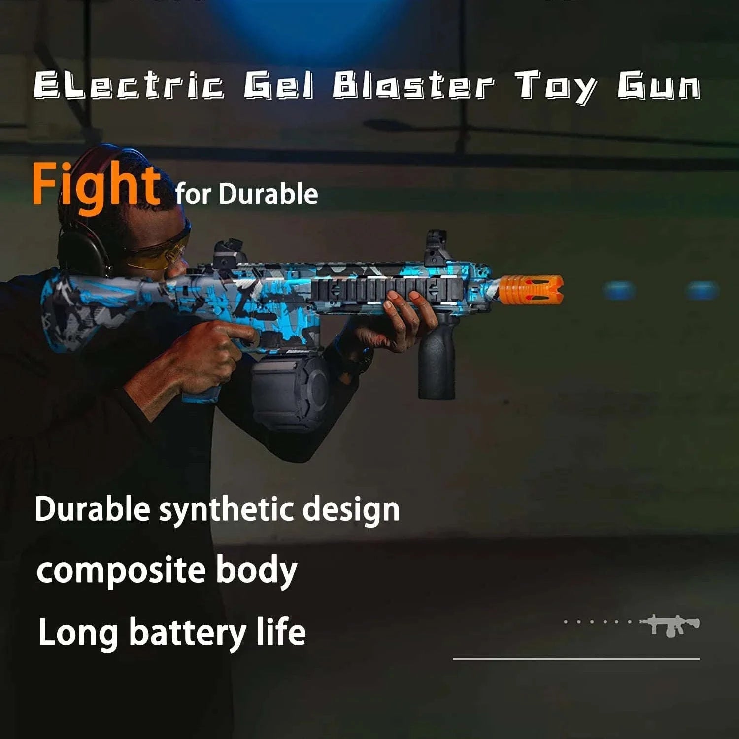 M416 Electric Gel Ball Blaster Gun-yellow Pure electric