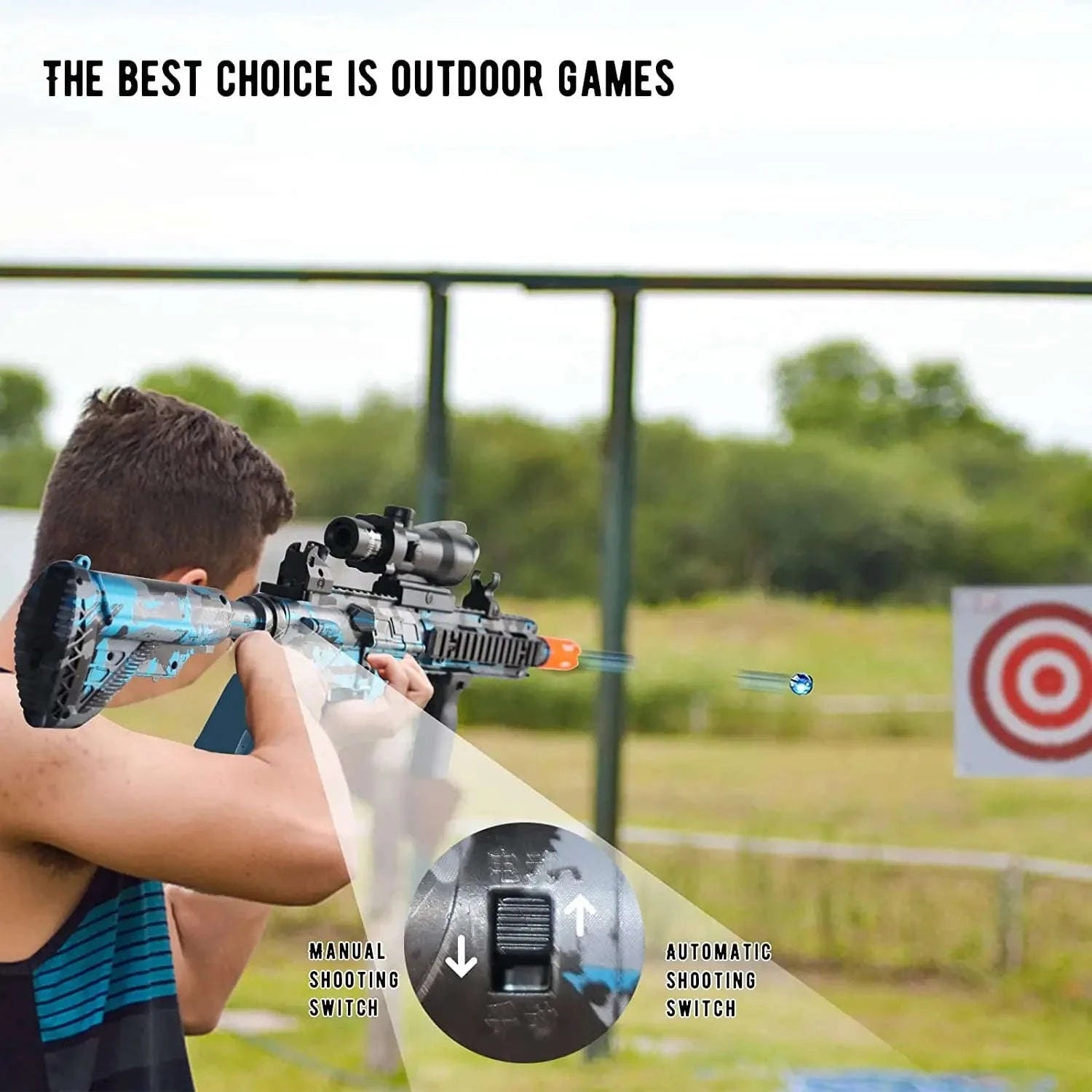 M416 Electric Gel Ball Blaster Gun-yellow Pure electric