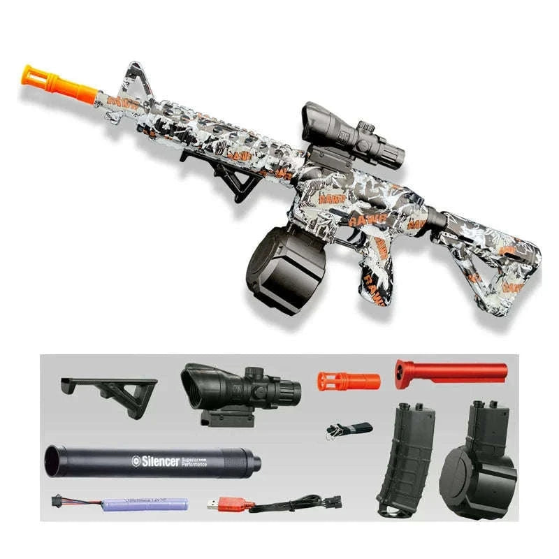 M416 Electric Gel Blaster Toy for Outdoor Adventure-Blue