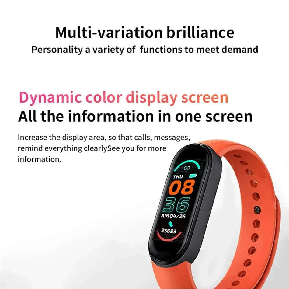 M6 Fitness Smart Watch for Activity, Sleep and Daily Alerts-black