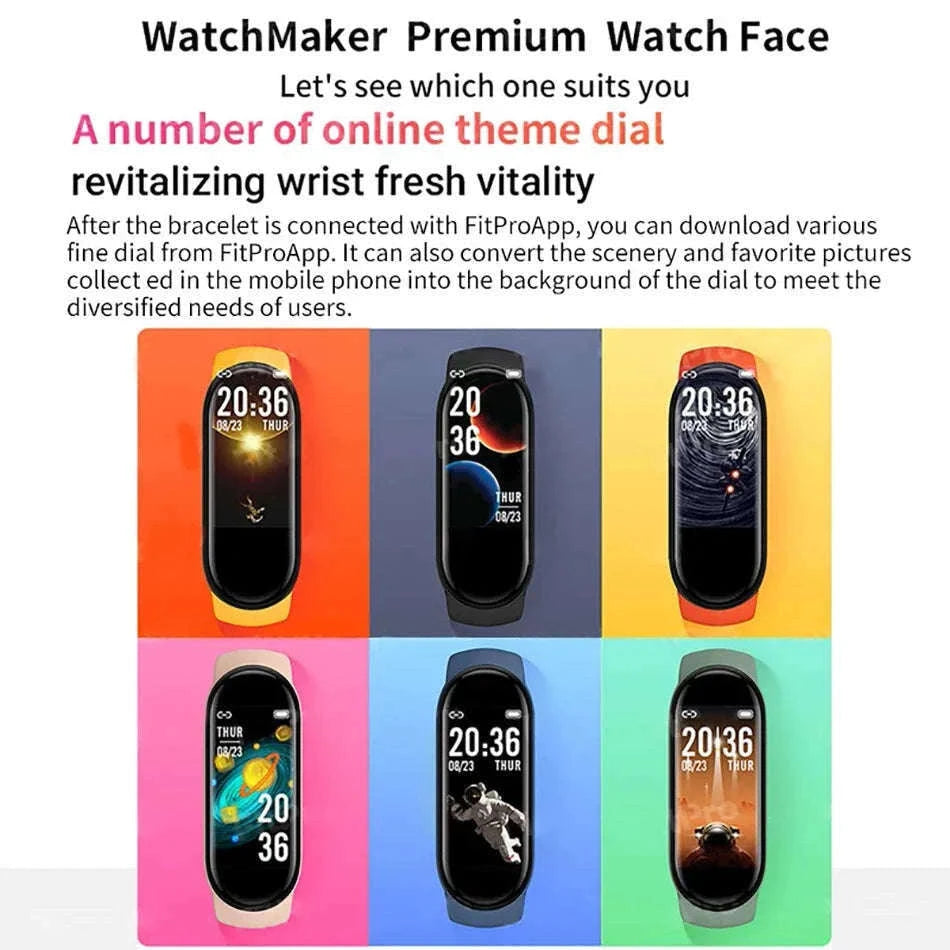 M6 Fitness Smart Watch for Activity, Sleep and Daily Alerts-black