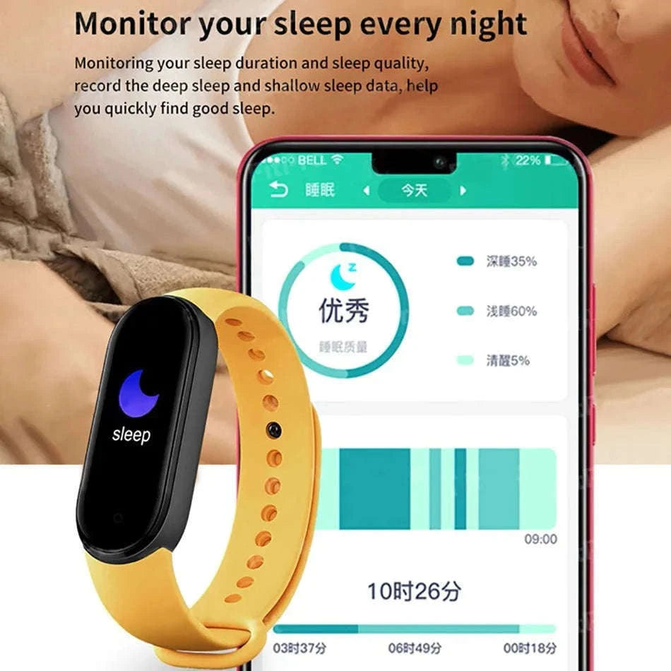 M6 Fitness Smart Watch for Activity, Sleep and Daily Alerts-black