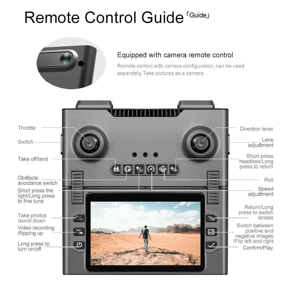 M66 Drone Folding Camera Quadcopter-M66-Grey